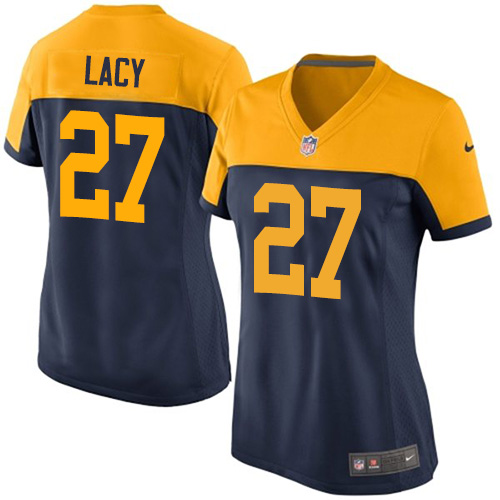 Women's Limited Eddie Lacy Nike Jersey Navy Blue Alternate - #27 NFL Green Bay Packers